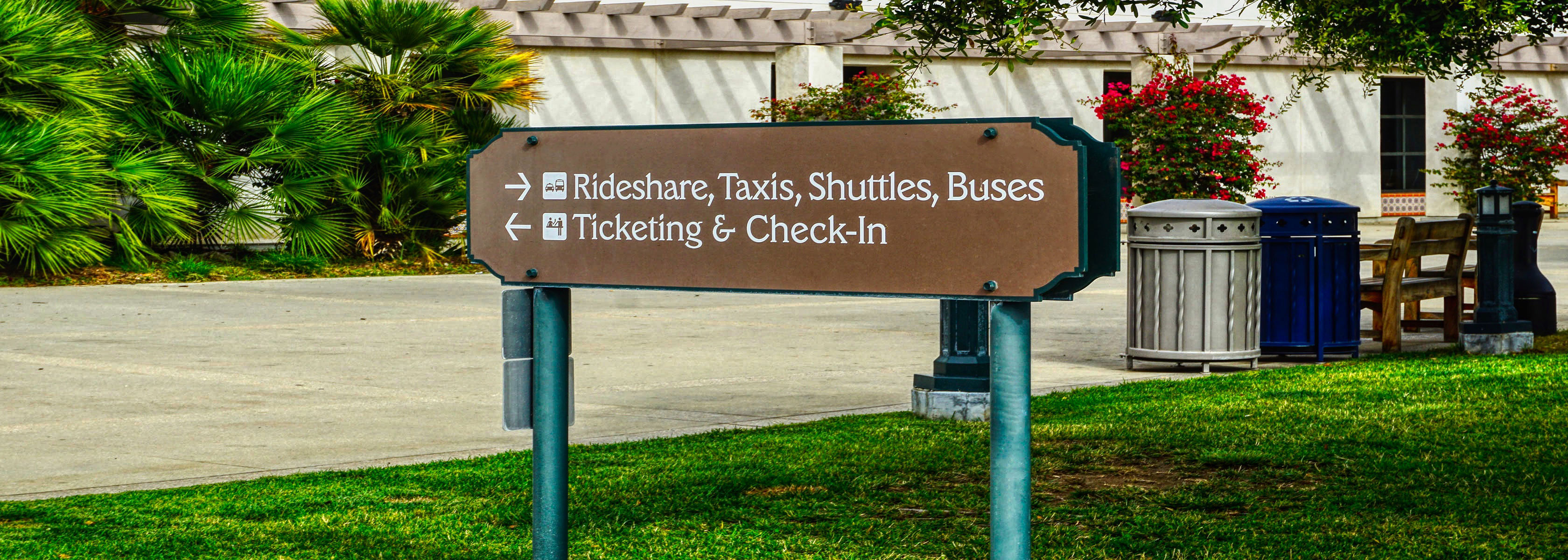 Airport Ridesharing Sign