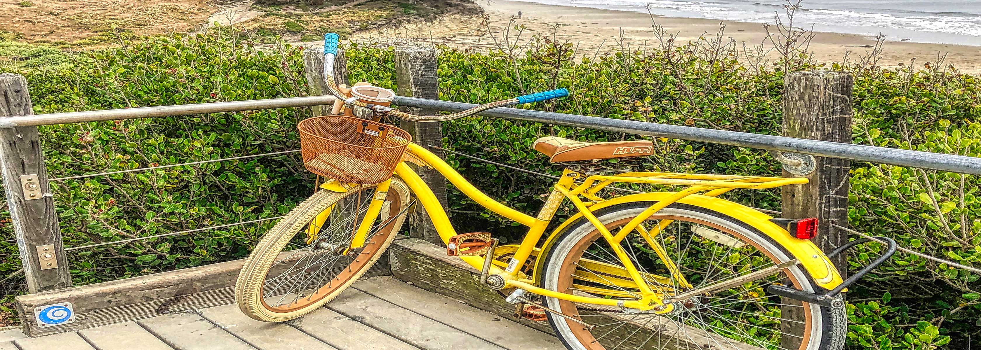 Yellow Bike at Beach